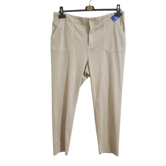 32 Degrees Womens Soft Stretch Pants Beige Sz Large Comfort Relax Atheleisure - Picture 1 of 9
